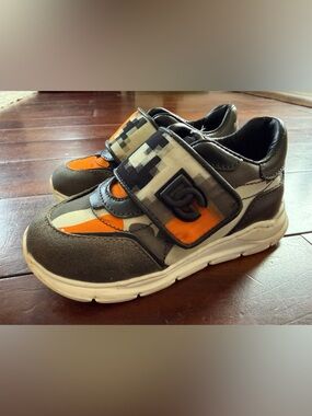 Dolce & Gabbana Kids Orange and Gray Velcro Sneakers